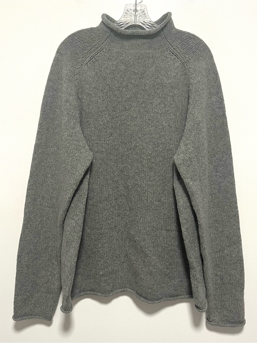 J Crew Vintage 100% Lambswool Knit Roll Neck Chunky Sweater XL